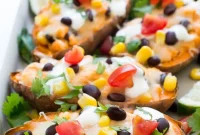 Loaded Mexican Sweet Potato Skins Recipe for Flavor-Packed Nacho-Style Toppings