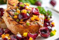 Juicy Grilled Pork Chops with Fresh Cherry Salsa