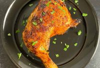 Keto Air Fryer Chicken Leg Quarters with Calories Per Serving