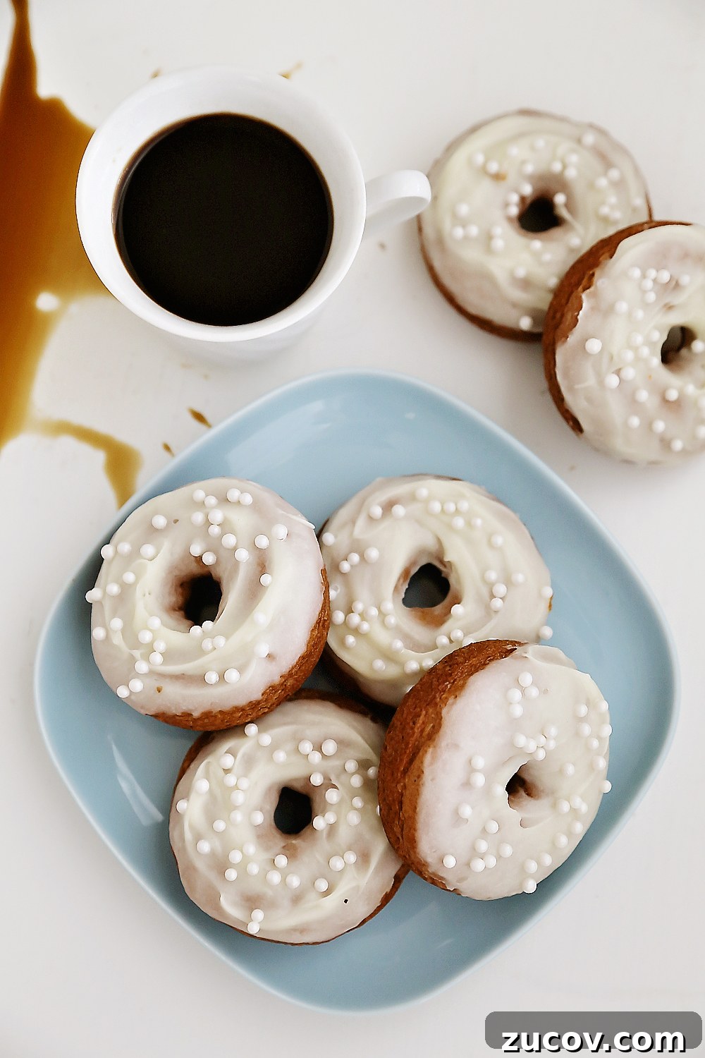 Soft Pumpkin Donuts with Cream Cheese Glaze Recipe 6 Soft Pumpkin Donuts with Cream Cheese Glaze - Super soft, spiced pumpkin donuts are so fragrant, simple and scrumptious. Baked not fried! Thecomfortofcooking.com
