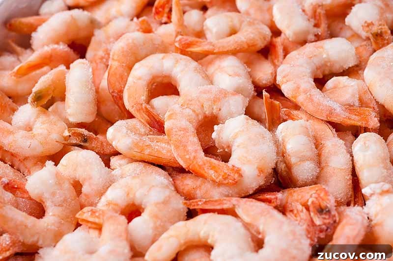 Prawns vs Shrimp: Key Differences, Uses, and How to Tell Them Apart 5 Horizontal image of frozen shrimp.