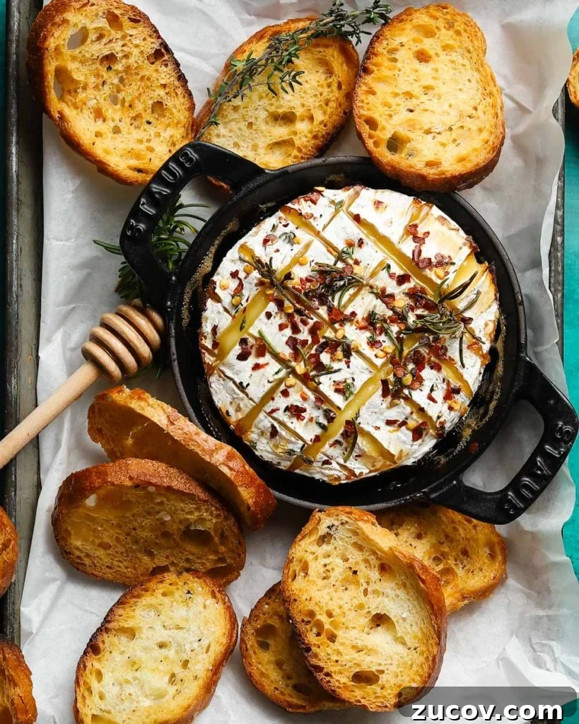 Baked Camembert with Honey & Chili Flakes Recipe 2 Baked Camembert