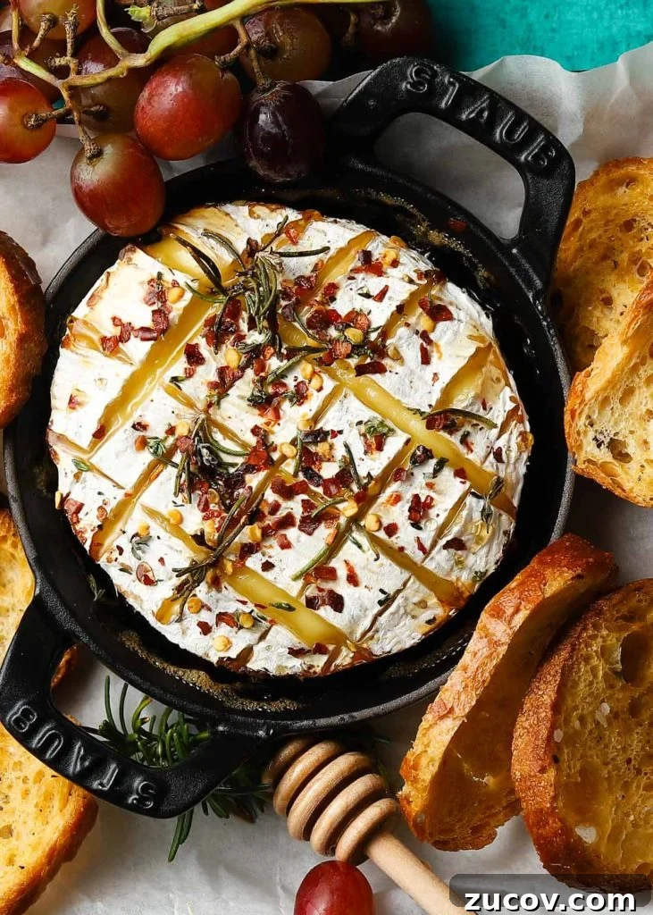 Baked Camembert with Honey & Chili Flakes Recipe 3 Baked Camembert with Honey and Chili Flakes