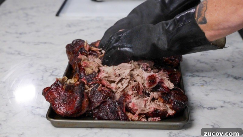 Hot-and-Fast Pulled Pork Recipe for the Big Green Egg 14 img 1070 14