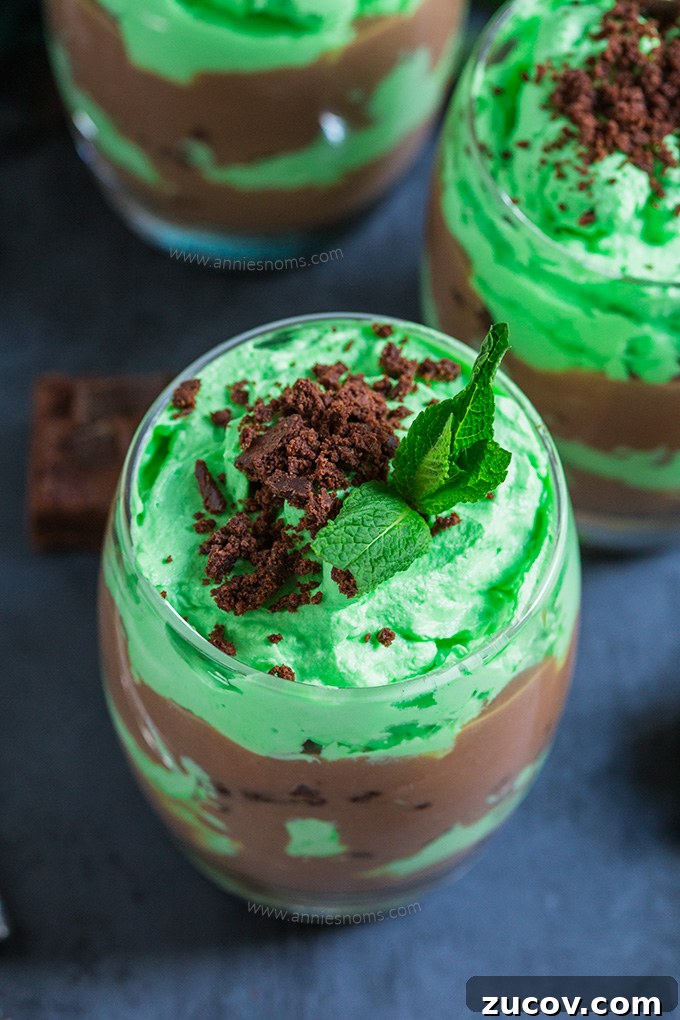 Mini Mint Chocolate Trifles Recipe with Creamy Layers and Crunch 3 Mini Mint Chocolate Trifles