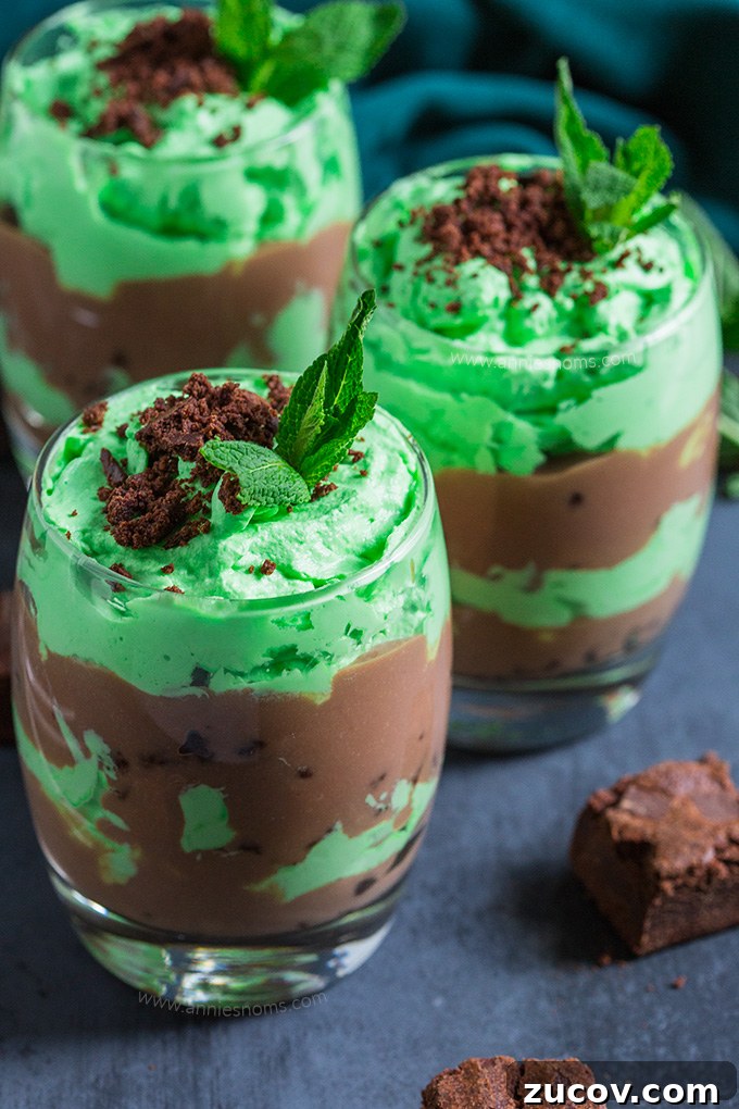 Mini Mint Chocolate Trifles Recipe with Creamy Layers and Crunch 4 Mini Mint Chocolate Trifles