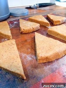 Pumpkin Scones made with coconut oil and flax egg