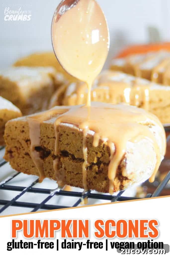 Gluten free and dairy free pumpkin scone recipe