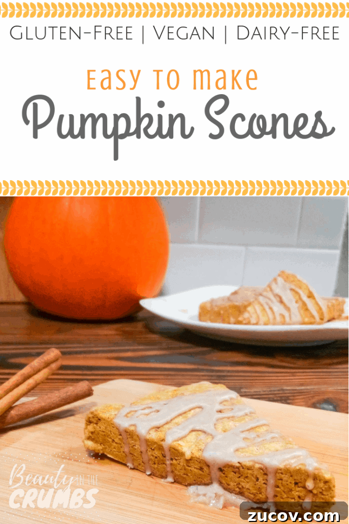 Pumpkin Scones, gluten-free, dairy-free, vegan breakfast