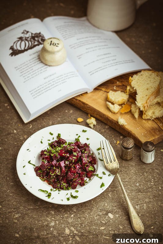 Beet and Mint Salad with Pomegranate Vinaigrette 2 Beetroot and mint salad with pomegranate dressing.