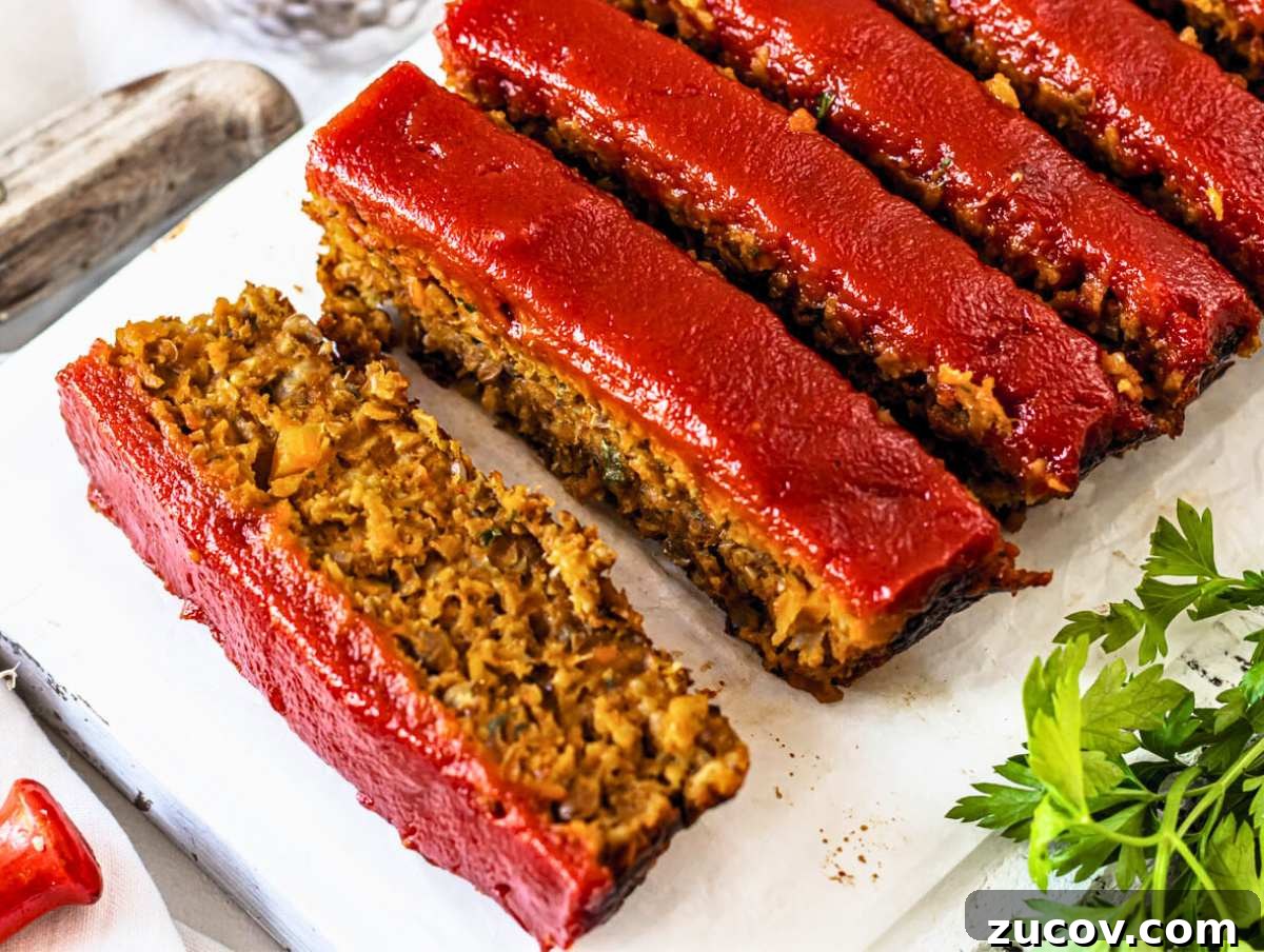 25 Affordable Recipes That Taste Gourmet on a Budget 20 sliced lentil loaf on a cutting board