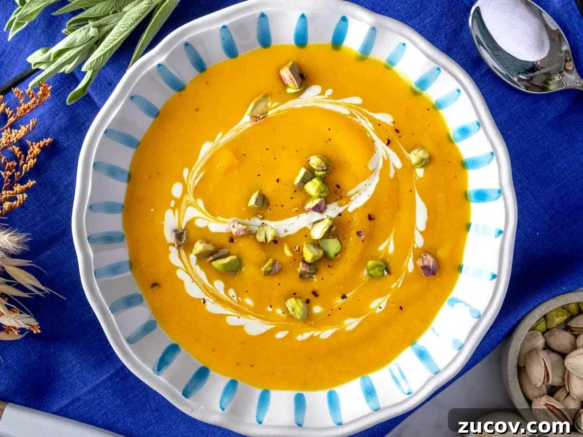 25 Affordable Recipes That Taste Gourmet on a Budget 23 Butternut squash soup in a hand-made bowl.
