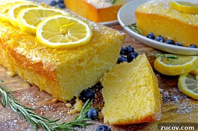 Rosemary Lemon Loaf with Silky Lemon Icing 9 Try this delicious lemon loaf cake recipe from Platter Talk!