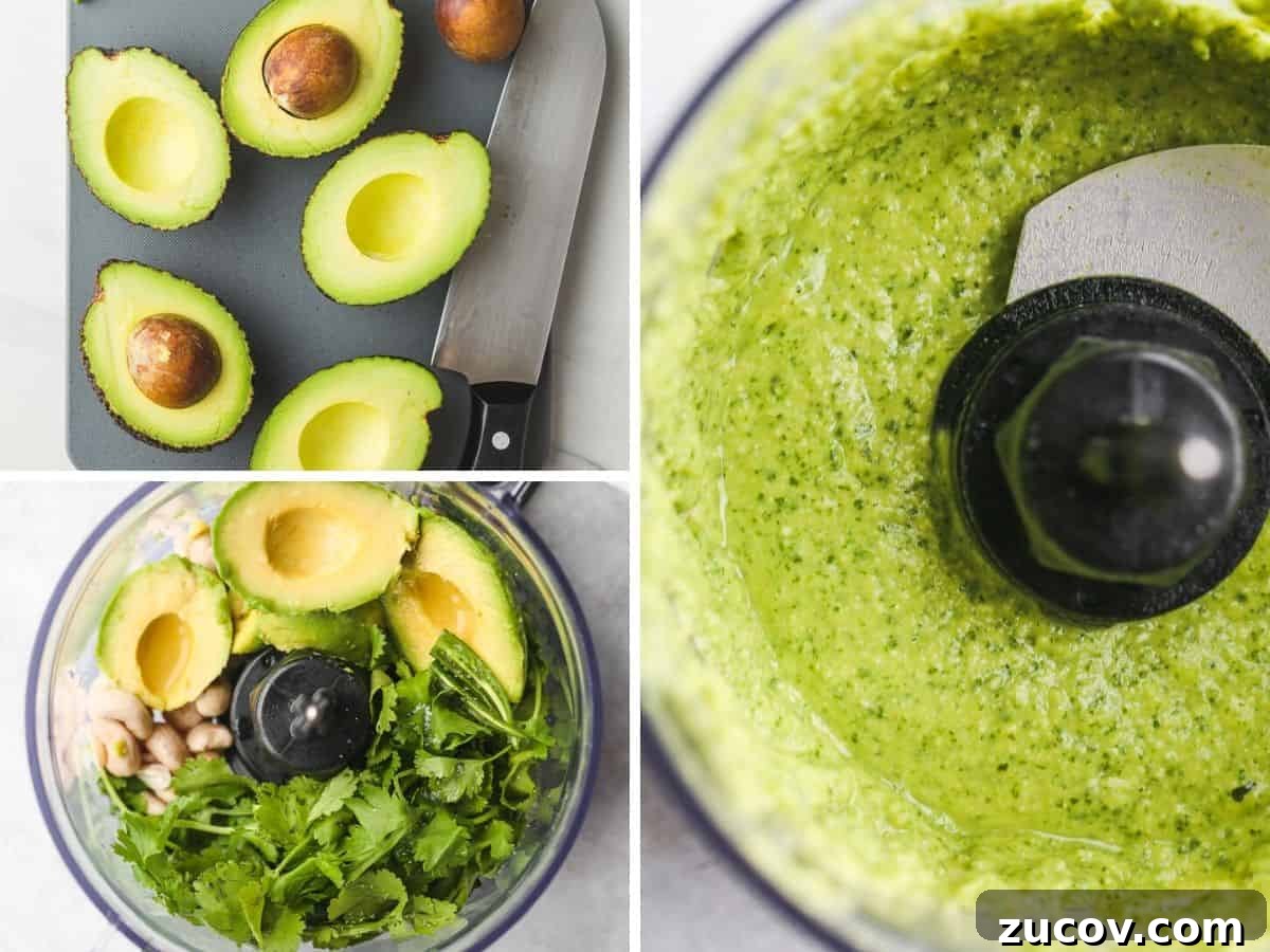 Creamy Avocado Cilantro Dressing Recipe for Salads & Tacos 4 Steps to make Avocado Cilantro Dressing
