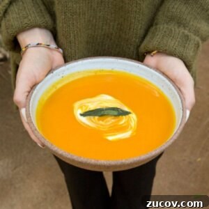 Creamy Roasted Butternut Squash Soup with Sage and Parmesan 9 img 13429 8