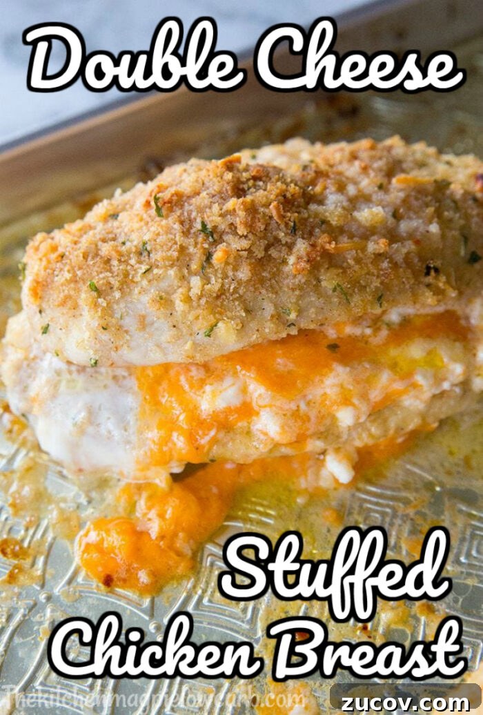 Double Cheese-Stuffed Chicken Breast Recipe for Dinner 5 Cheesy stuffed chicken breasts