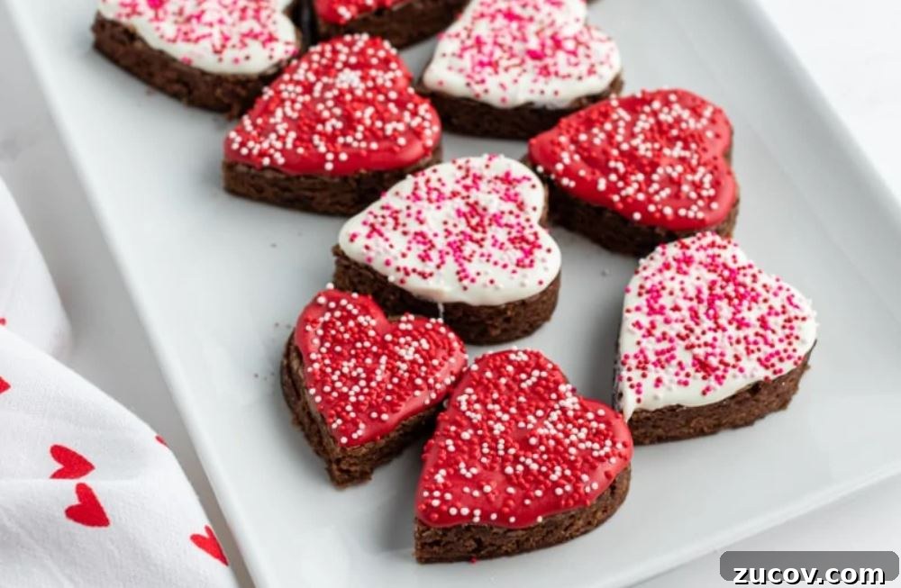 Cut out brownies frosted and topped with sprinkles