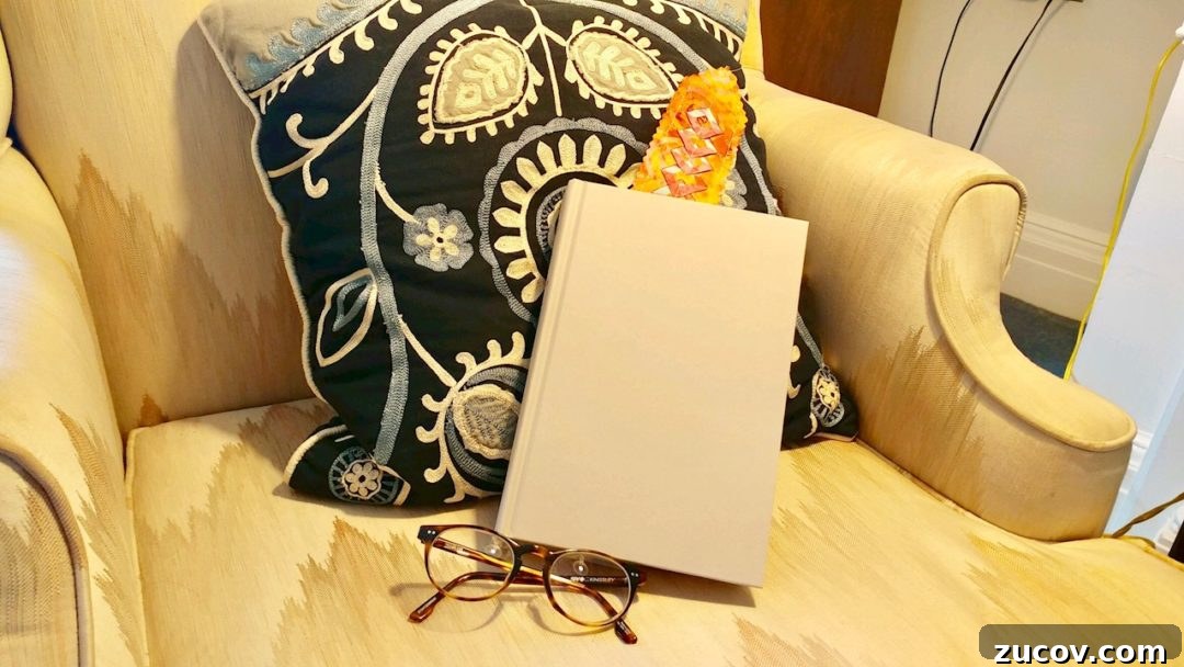 A Valentine craft - a bookmark in a book, placed on a chair