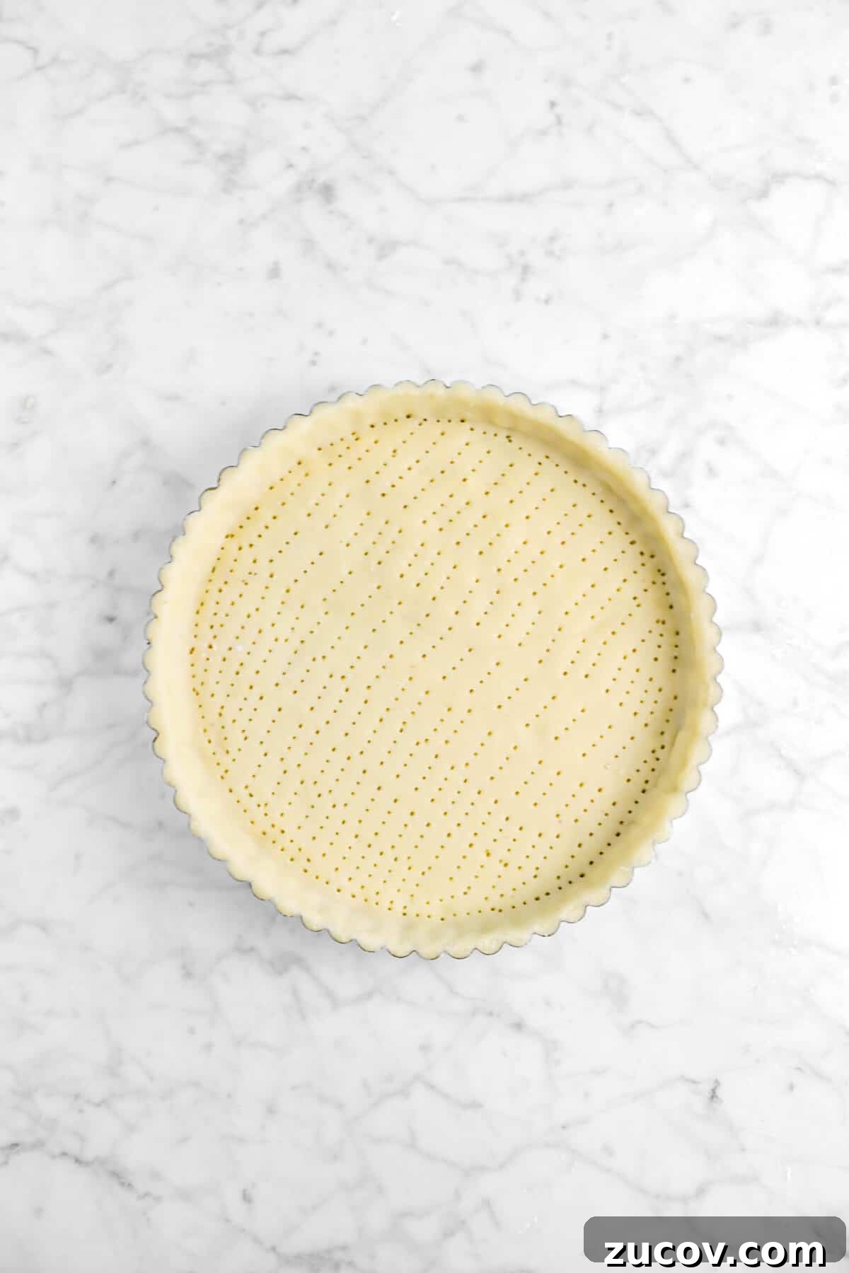 shortbread dough pricked