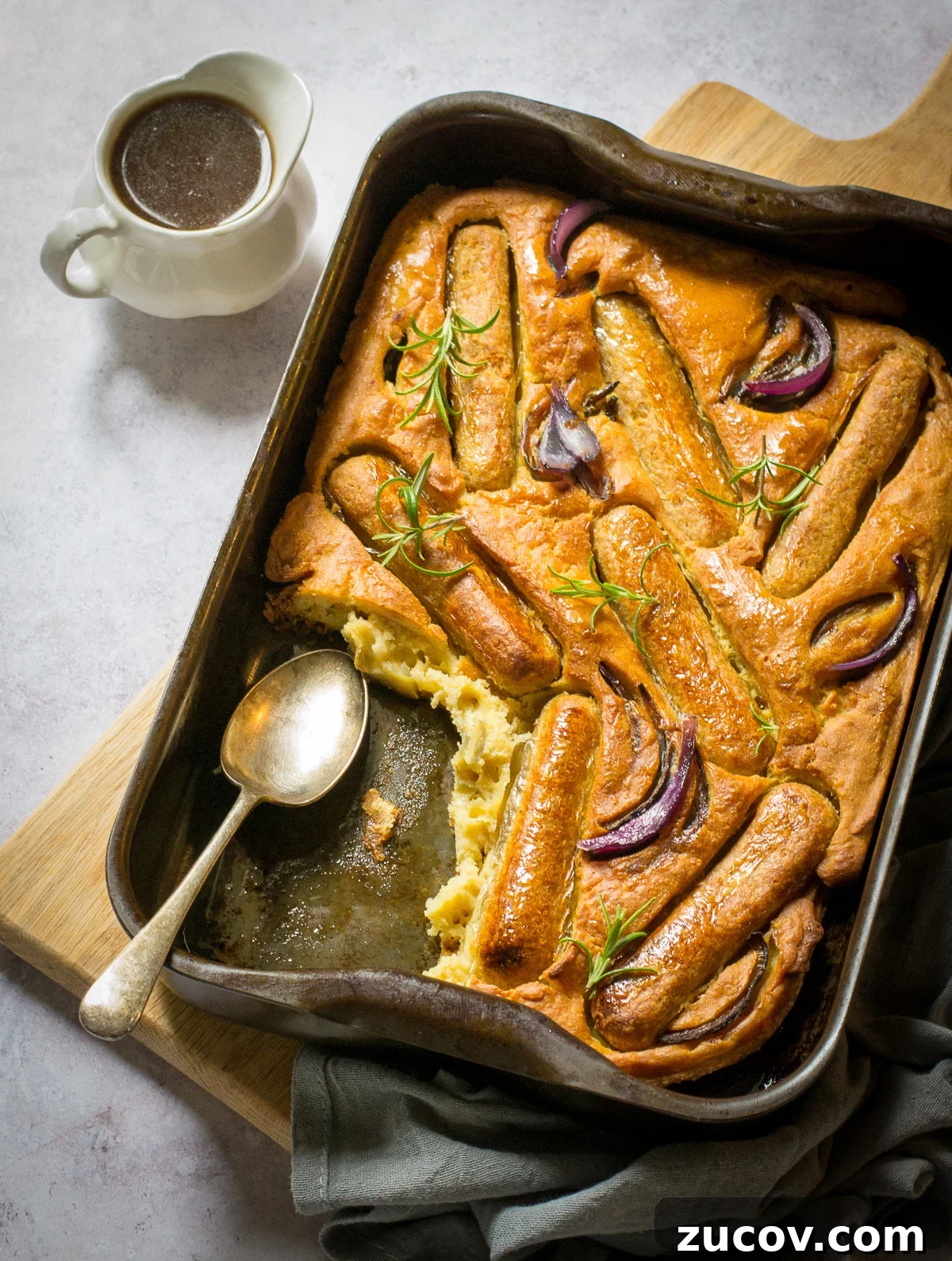 Vegan Toad in the Hole: Savory Plant-Based Sausages in Yorkshire Pudding 2 Dairy Free toad in the hole