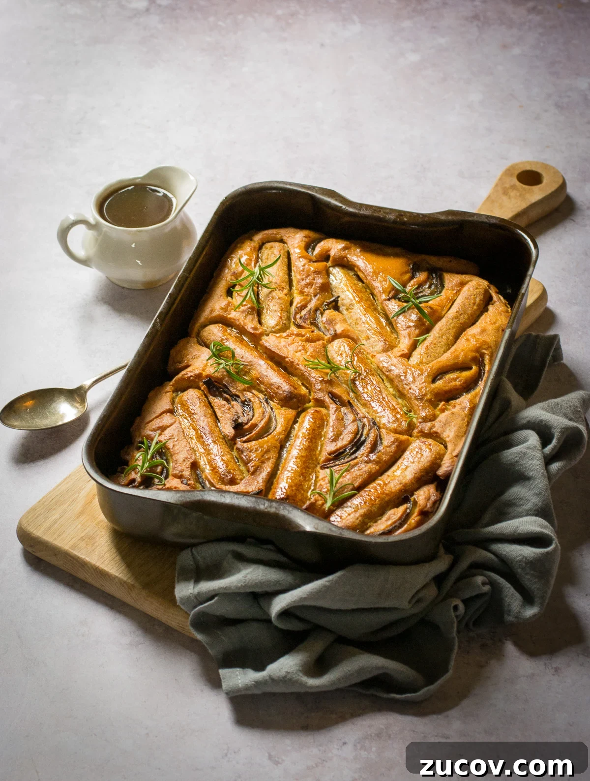 Vegan Toad in the Hole: Savory Plant-Based Sausages in Yorkshire Pudding 7 Egg Free toad in the hole