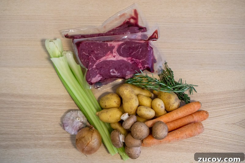 Classic Old-Fashioned Beef Stew Recipe (No Wine) 3 Ingredients for this recipe