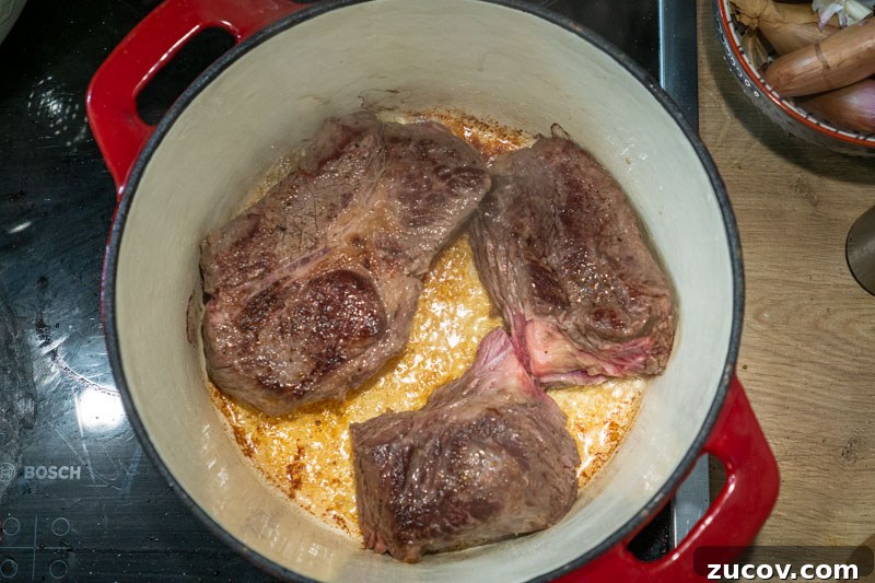 Classic Old-Fashioned Beef Stew Recipe (No Wine) 4 Browning the beef