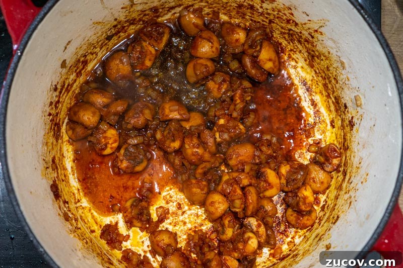 Classic Old-Fashioned Beef Stew Recipe (No Wine) 7 Deglazing the pot