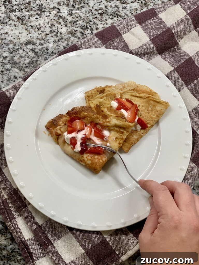 Blender Crepes: Quick, Smooth Batter for Perfect Crepes 7 Finished crepes