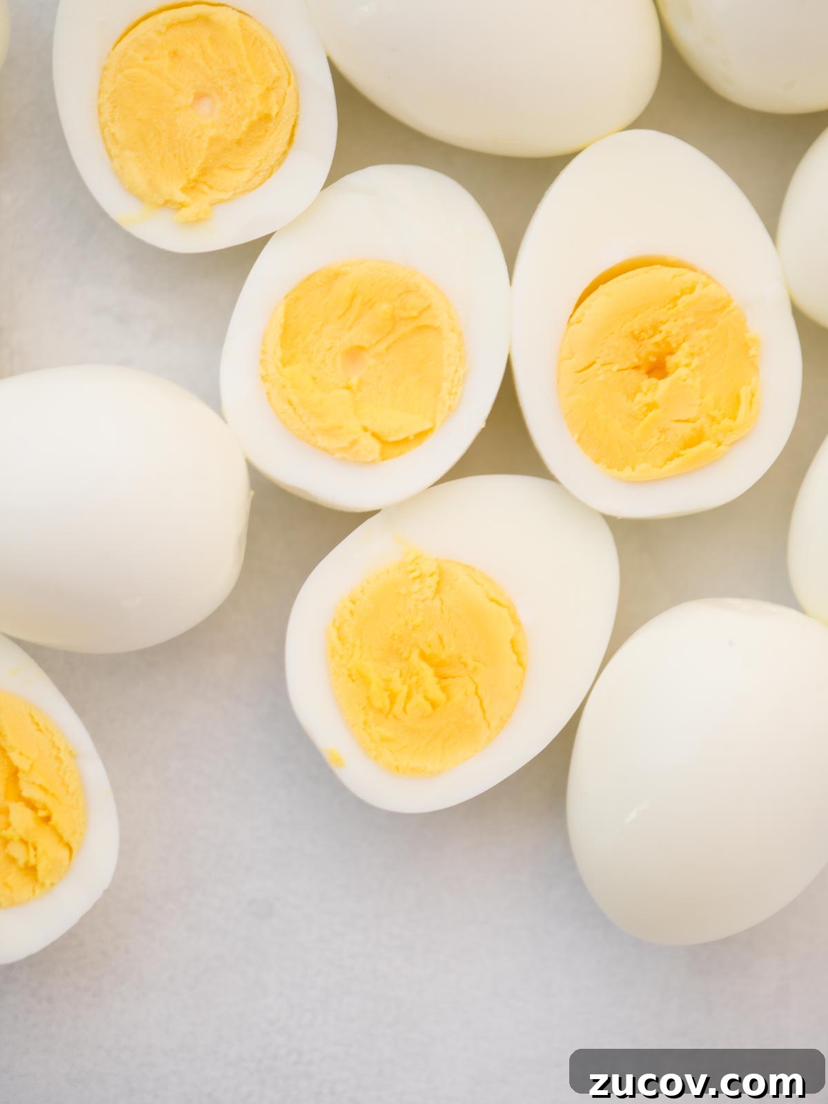 Perfect Hard-Boiled Eggs: Foolproof Method for Firm Whites & Creamy Yolks 2 Whole and hard boiled eggs.