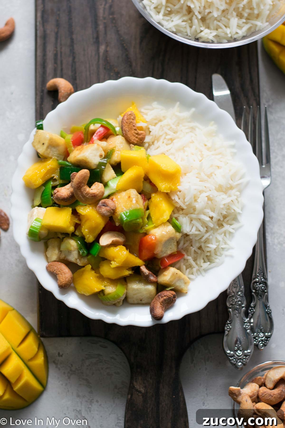 Mango Tofu Stir-Fry with Bell Peppers and Ginger 3 mango tofu stir fry
