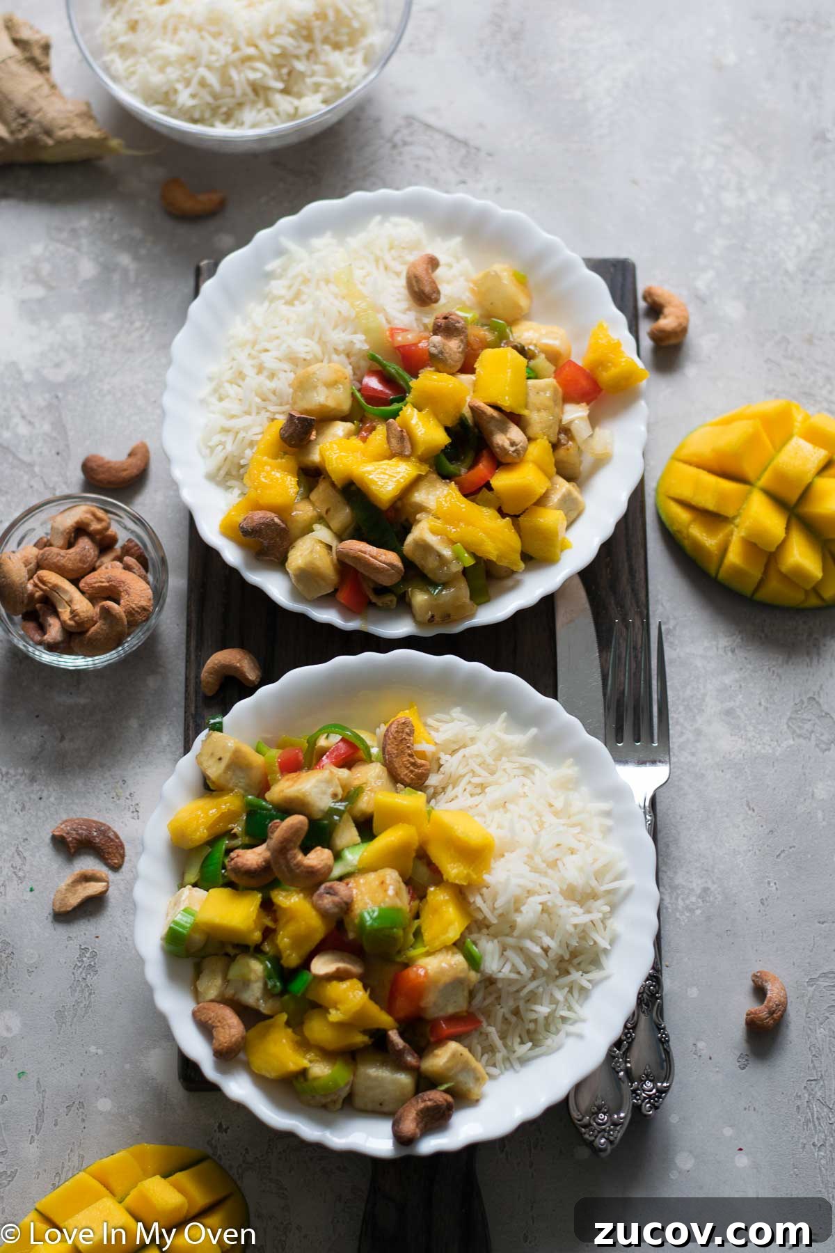 Mango Tofu Stir-Fry with Bell Peppers and Ginger 6 mango tofu stir fry