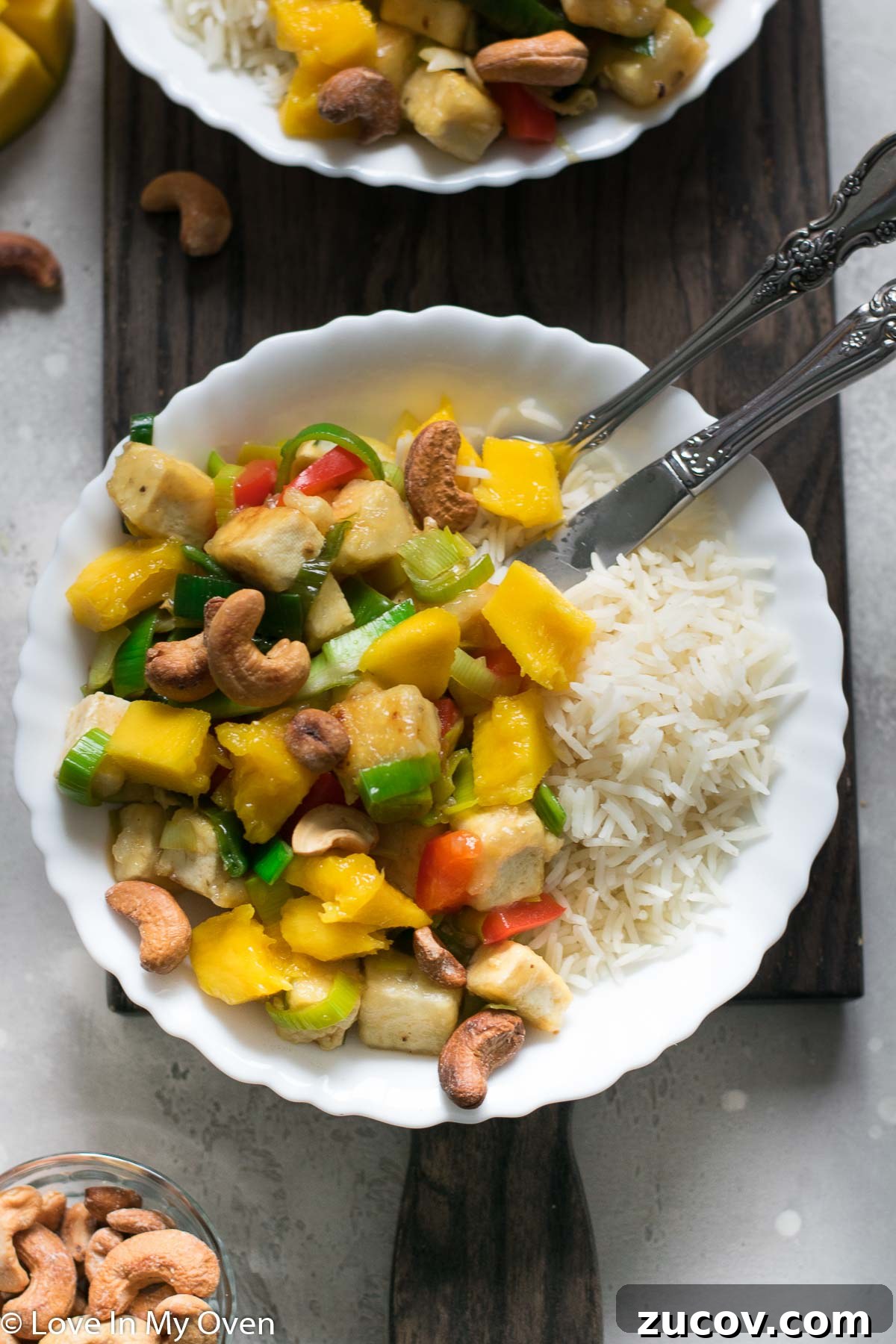 Mango Tofu Stir-Fry with Bell Peppers and Ginger 7 mango tofu stir fry