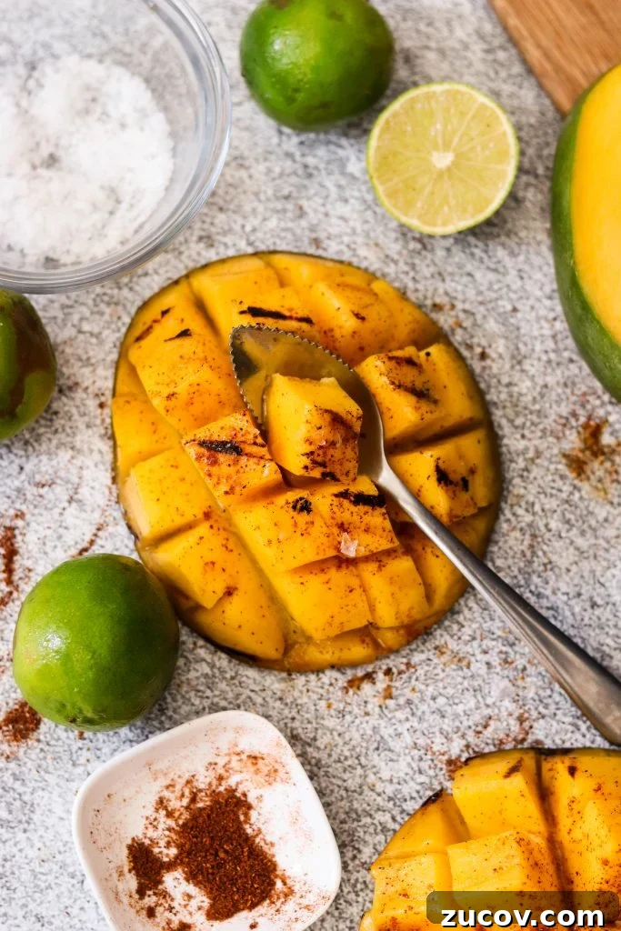 Grilled Mexican Chili-Lime Mango Recipe (Paleo, Whole30, Vegan) 6 chili lime mango grilled dessert