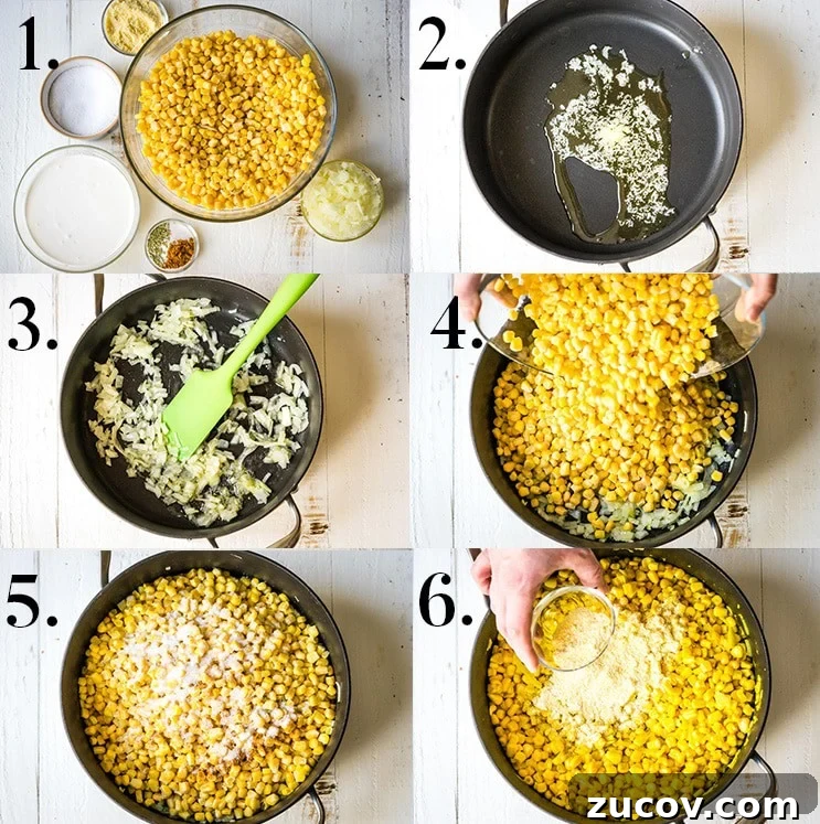Creamy Homemade Corn Recipe for Comforting Side Dish 4 Step-by-step pictures of how to make homemade creamed corn