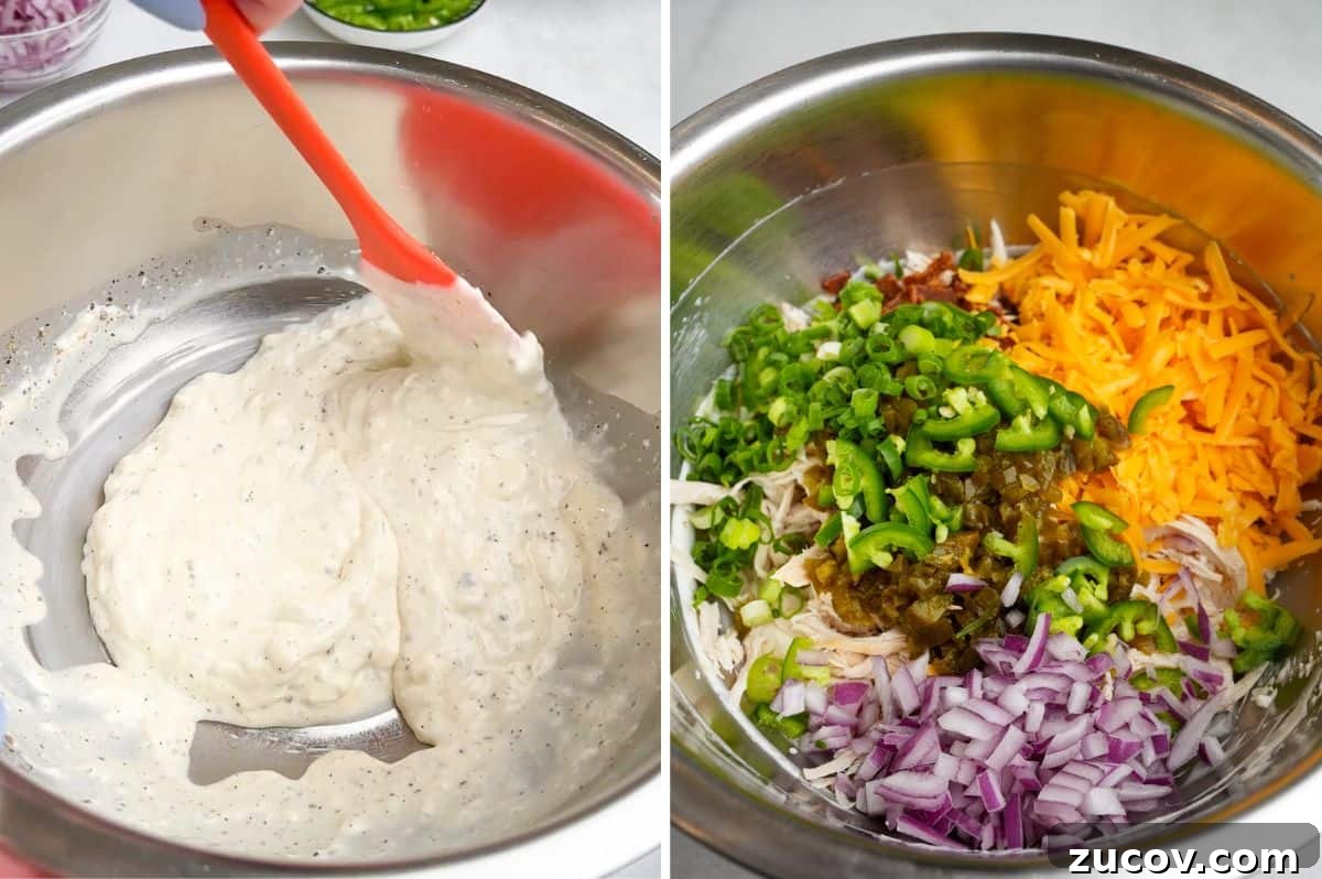 Jalapeño Popper Chicken Salad Recipe — Creamy, Spicy Twist 5 how to make chicken salad