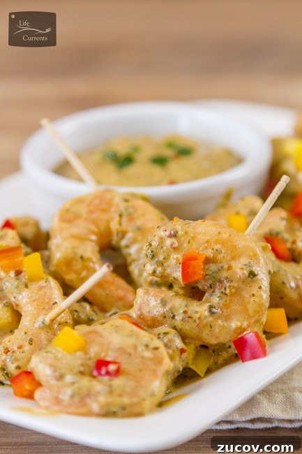 Creamy Pesto Shrimp Appetizer Recipe is super quick & easy & really delicious! Creamy Pesto Shrimp Appetizer Recipe