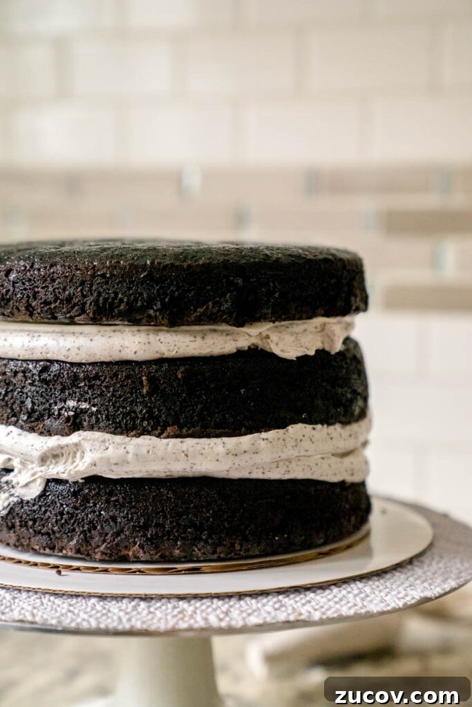 Ultimate Cookies and Cream Cake Recipe for Perfect Dessert 7 Baked layers