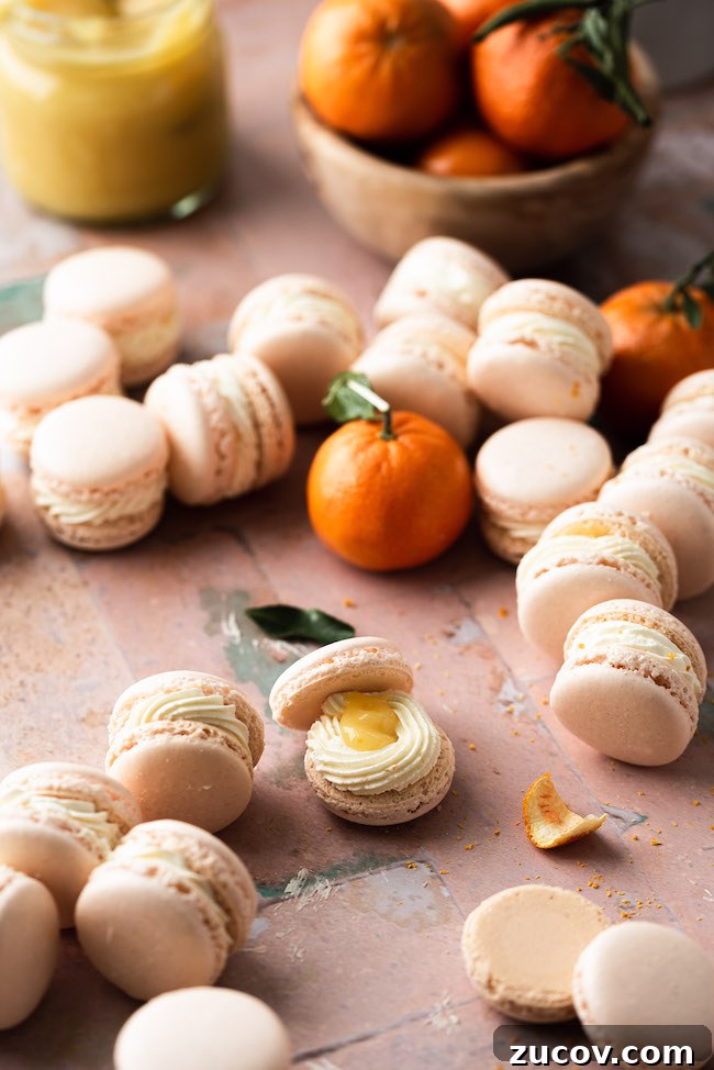 Cara Cara Orange Macarons Recipe — Bright Citrus French Cookies 2 cara cara orange macarons