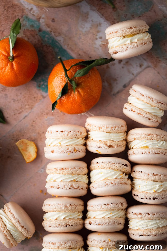 Cara Cara Orange Macarons Recipe — Bright Citrus French Cookies 9 orange macarons