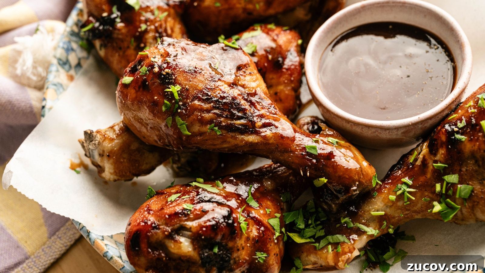 21 Summer Budget Meals That Make Takeout Obsolete 15 Juicy, crispy glazed chicken drumsticks with herbs and dipping sauce.