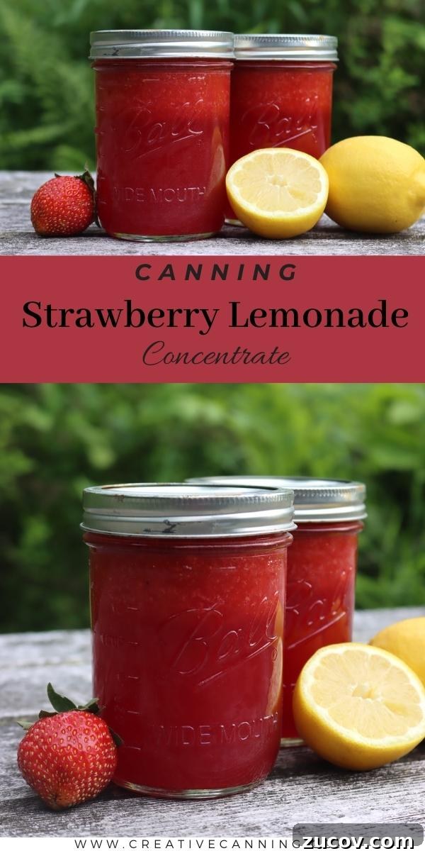 How to Can Strawberry Lemonade Concentrate for Long-Term Storage 10 Canning Strawberry Lemonade Concentrate