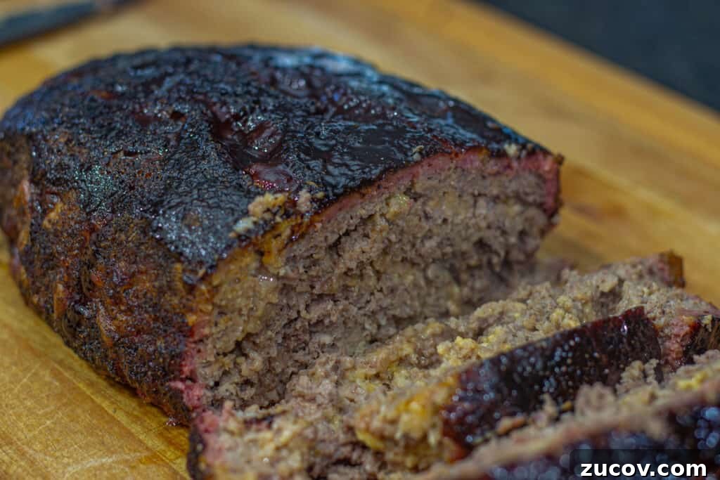Smoked Meatloaf Recipe: Tender, Juicy, and Full of Flavor 6 Sliced Smoked Meatloaf