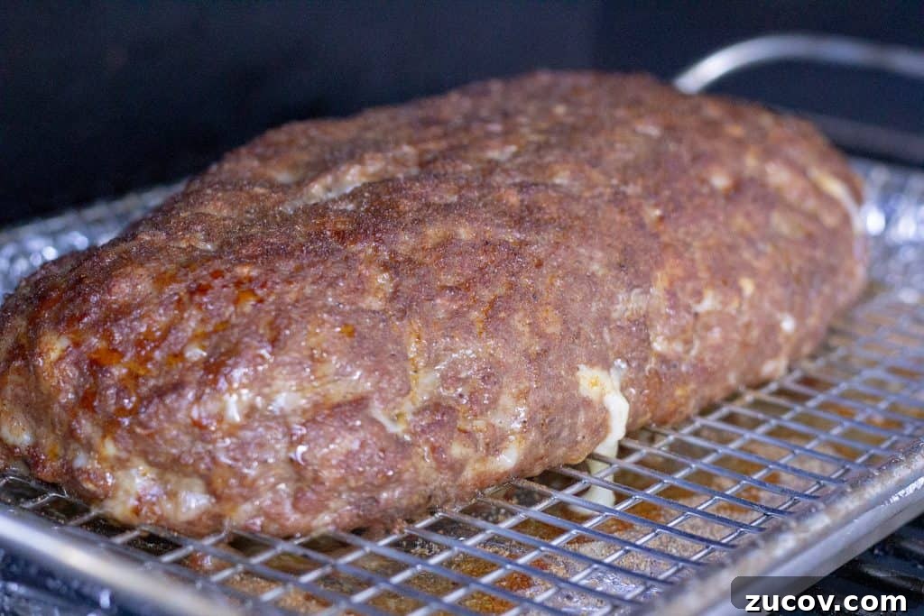 Smoked Meatloaf Recipe: Tender, Juicy, and Full of Flavor 7 smoked meatloaf pre glaze