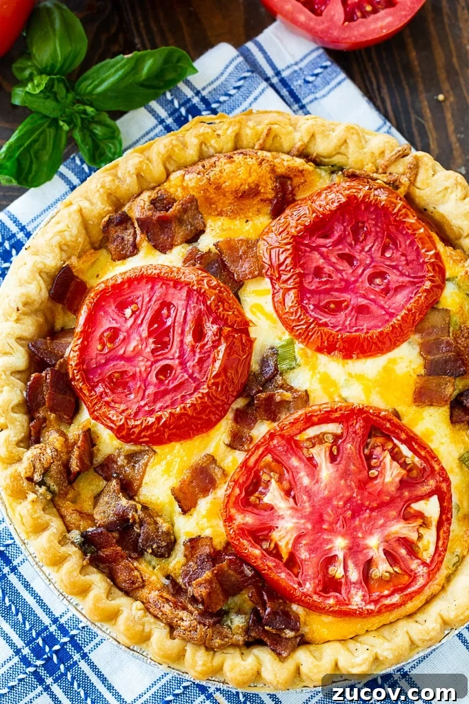 Savory Tomato and Bacon Pie Recipe for Summer Gatherings 3 Tomato Pie with Bacon