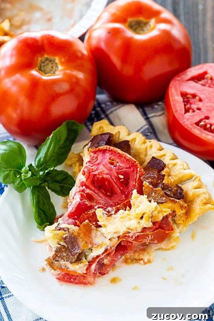 Savory Tomato and Bacon Pie Recipe for Summer Gatherings 4 Tomato Pie with Bacon