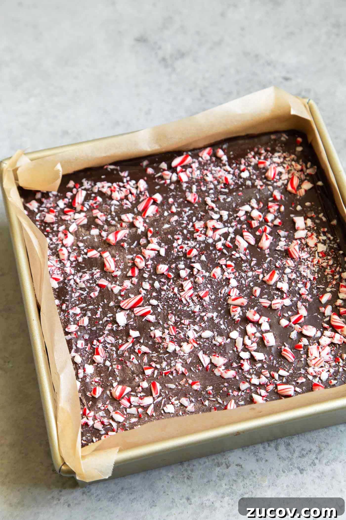 Peppermint Bark Marshmallow Cereal Bars Recipe for Holidays 5 Peppermint Marshmallow Cereal Treat Bars