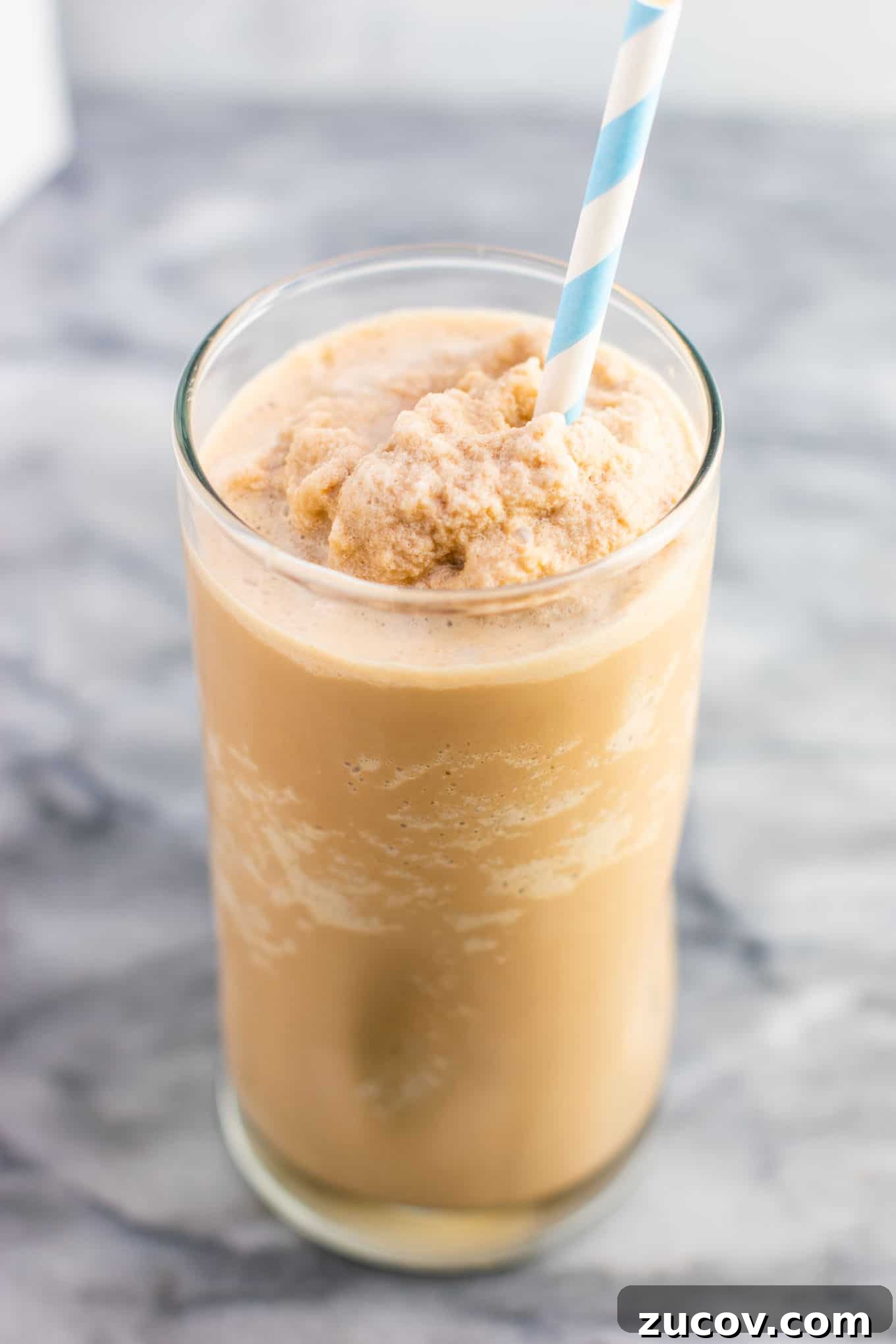 Iced Coffee Frappe Recipe: Creamy Blended Coffee at Home 9 Easy frozen coffee recipe. Make this at home instead of spending $5 at starbucks! So easy and tastes like a treat! #frozencoffee #coffeerecipe #coffee #icedcoffee