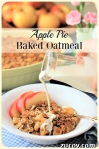 Apple Pie Baked Oatmeal Recipe for Fall Breakfast 2 Apple Pie Baked Oatmeal Banner