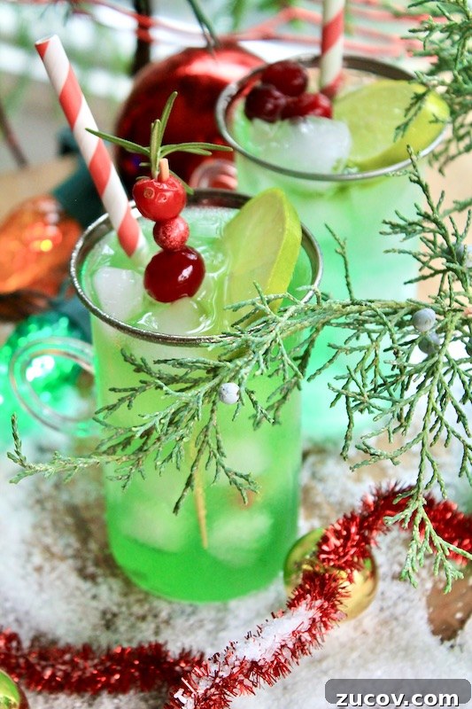 Christmas Grinch Cocktail: Apple Whiskey Moscow Mule Recipe 11 img 26811 10